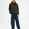 Felpa con cappuccio Camo dal taglio comodo per bambini