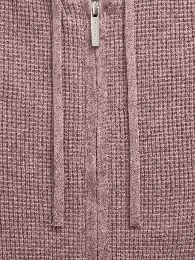 Felpa con cappuccio corta a trama waffle CashSoft GAP × Summer Fridays