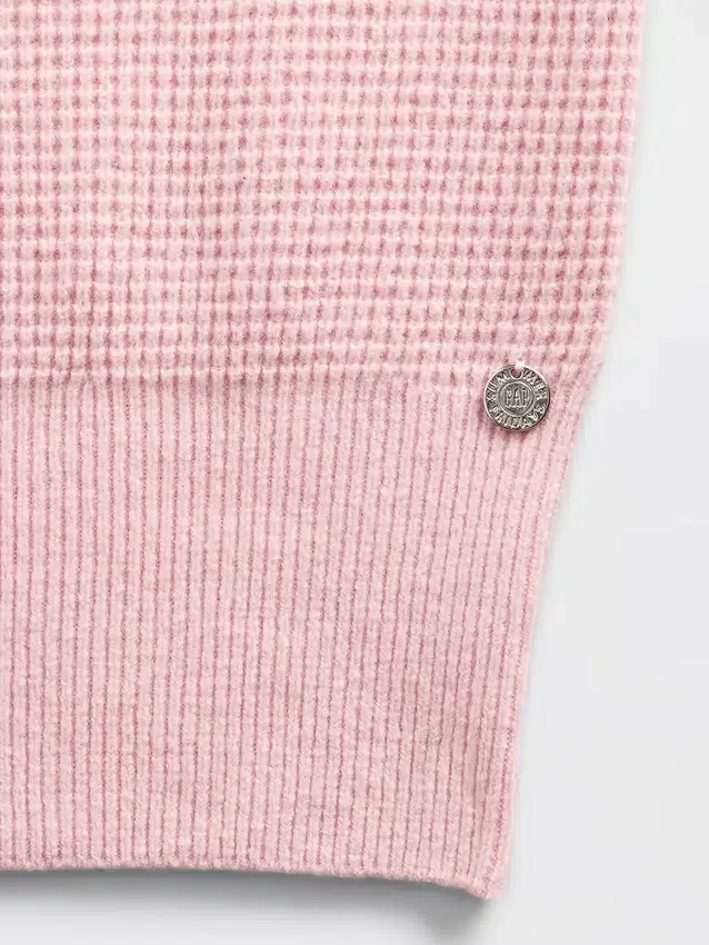 Felpa con cappuccio corta a trama waffle CashSoft GAP × Summer Fridays