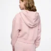 Felpa con cappuccio corta da bambino in Vintagesoft con zip