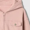 Felpa con cappuccio corta da bambino in Vintagesoft con zip