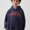 Felpa con cappuccio da bambino Super Mario Vintagesoft dal taglio morbido