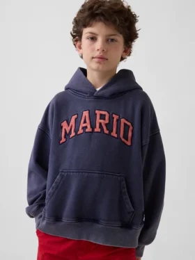 Felpa con cappuccio da bambino Super Mario Vintagesoft dal taglio morbido