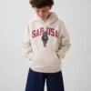 Felpa con cappuccio da bambino Vintagesoft dal taglio ampio con logo Brannan Bear
