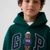 Felpa con cappuccio da bambino Vintagesoft dal taglio ampio con logo Brannan Bear