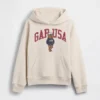 Felpa con cappuccio da bambino Vintagesoft dal taglio ampio con logo Brannan Bear