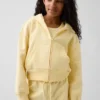 Felpa con cappuccio da bambino Vintagesoft dalla vestibilità comoda con bordi in pizzo e zip