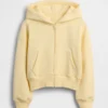 Felpa con cappuccio da bambino Vintagesoft dalla vestibilità comoda con bordi in pizzo e zip