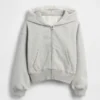 Felpa con cappuccio da bambino Vintagesoft dalla vestibilità comoda con bordi in pizzo e zip