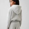 Felpa con cappuccio da bambino Vintagesoft dalla vestibilità comoda con bordi in pizzo e zip