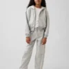 Felpa con cappuccio da bambino Vintagesoft dalla vestibilità comoda con bordi in pizzo e zip