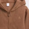 Felpa con cappuccio e zip a trama a nido d'ape per Neonato & Bebè