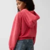 Felpa con cappuccio e zip a Vintagesoft in felpa a coste per bambini