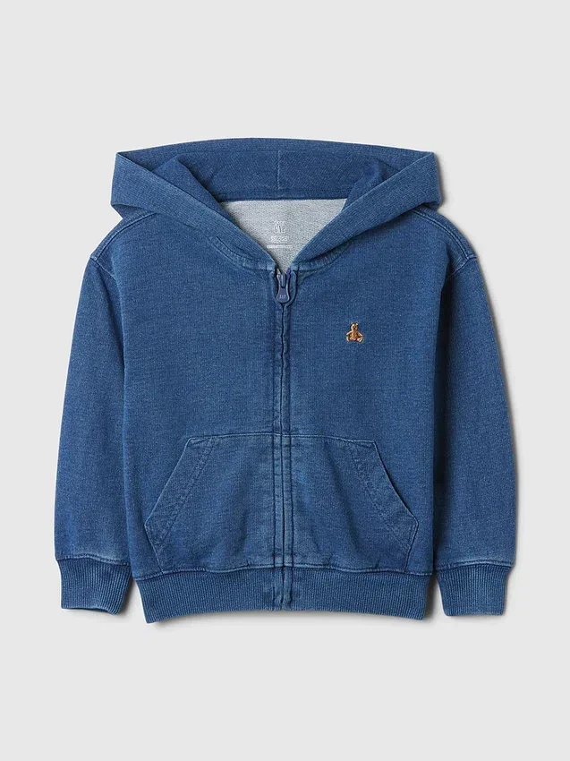 Felpa con cappuccio e zip dal taglio comodo Vintagesoft per Neonato & Bebè