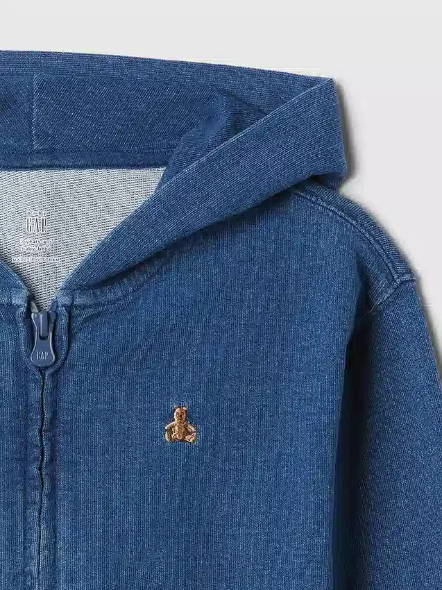 Felpa con cappuccio e zip dal taglio comodo Vintagesoft per Neonato & Bebè