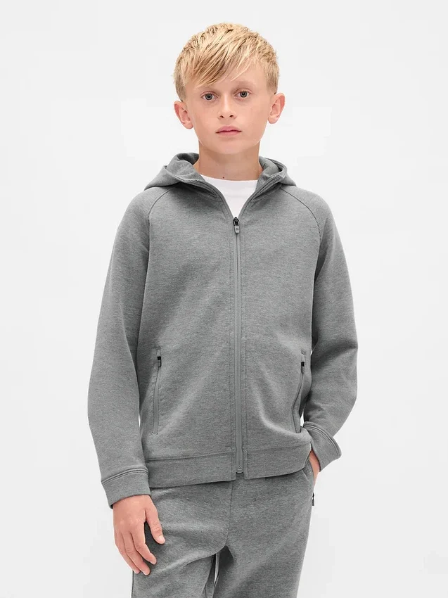 Felpa con cappuccio e zip GapFit Tech ad asciugatura rapida per bambini