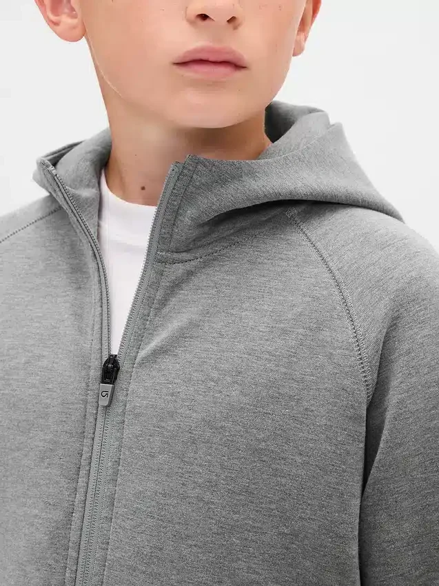 Felpa con cappuccio e zip GapFit Tech ad asciugatura rapida per bambini