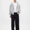 Felpa con cappuccio e zip in felpa francese extra pesante per adulti