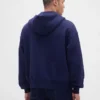 Felpa con cappuccio e zip in felpa francese extra pesante per adulti