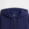 Felpa con cappuccio e zip in felpa francese extra pesante per adulti