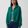 Felpa con cappuccio e zip in felpa Vintagesoft