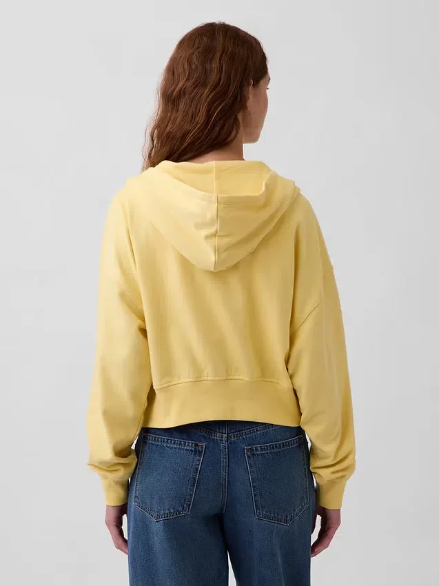 Felpa con cappuccio e zip in felpa Vintagesoft