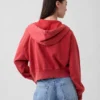 Felpa con cappuccio e zip in felpa Vintagesoft