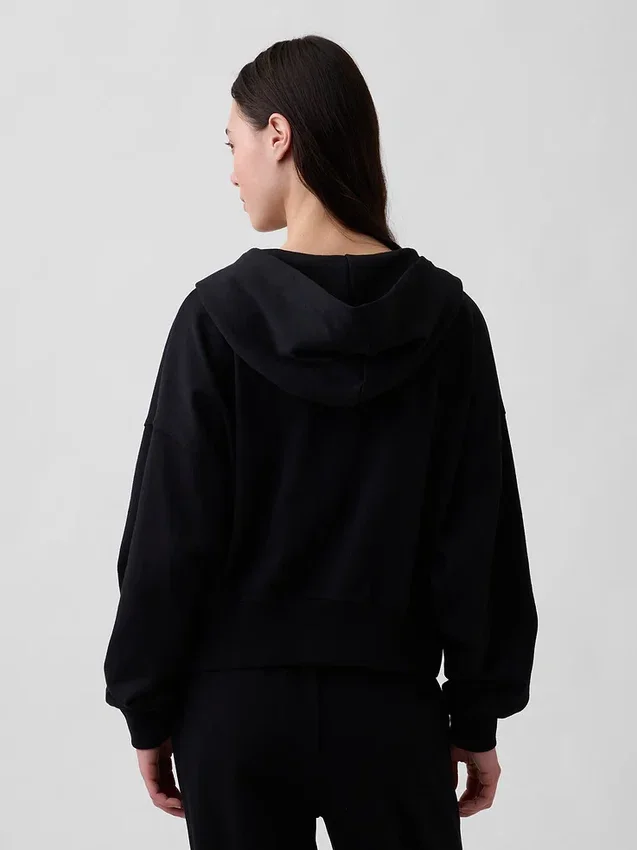 Felpa con cappuccio e zip in felpa Vintagesoft
