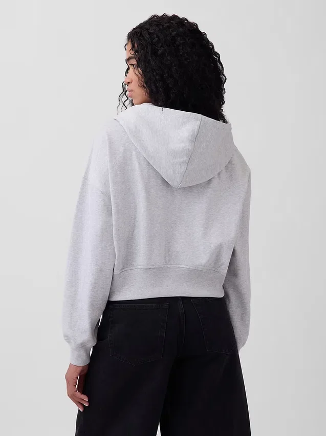 Felpa con cappuccio e zip in felpa Vintagesoft
