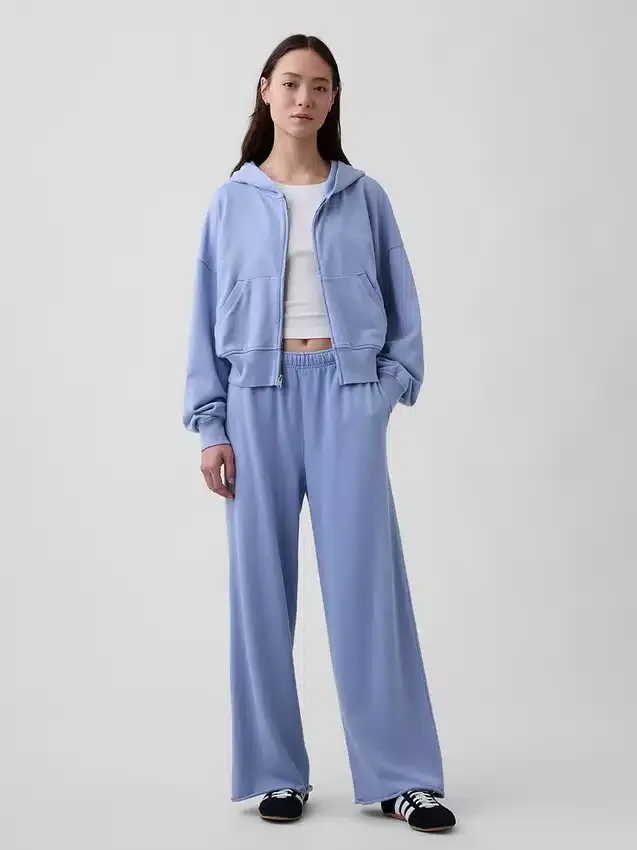Felpa con cappuccio e zip in felpa Vintagesoft