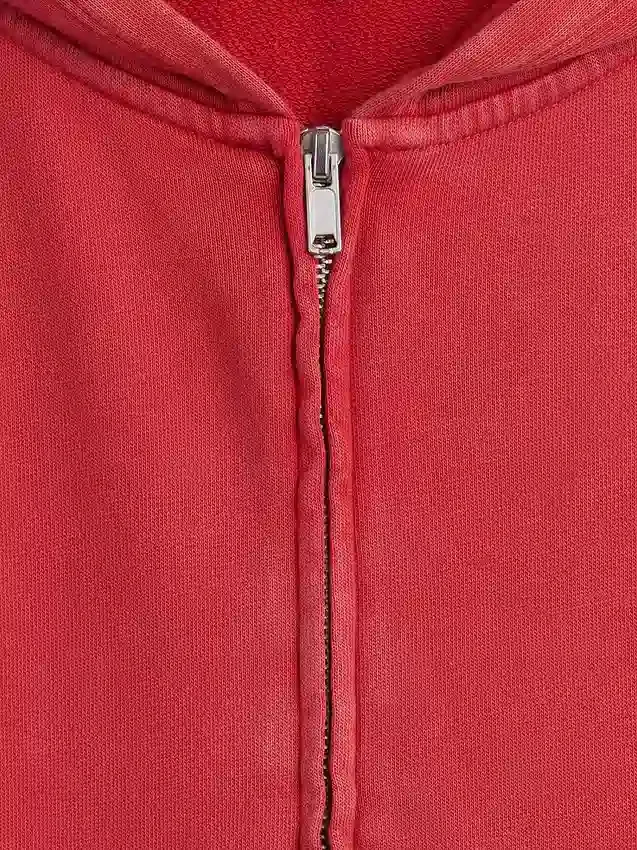 Felpa con cappuccio e zip in felpa Vintagesoft