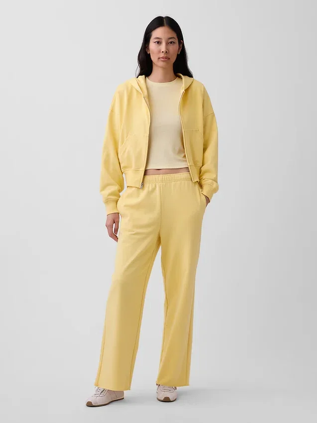 Felpa con cappuccio e zip in felpa Vintagesoft