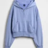 Felpa con cappuccio e zip in felpa Vintagesoft