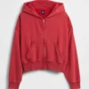 Felpa con cappuccio e zip in felpa Vintagesoft