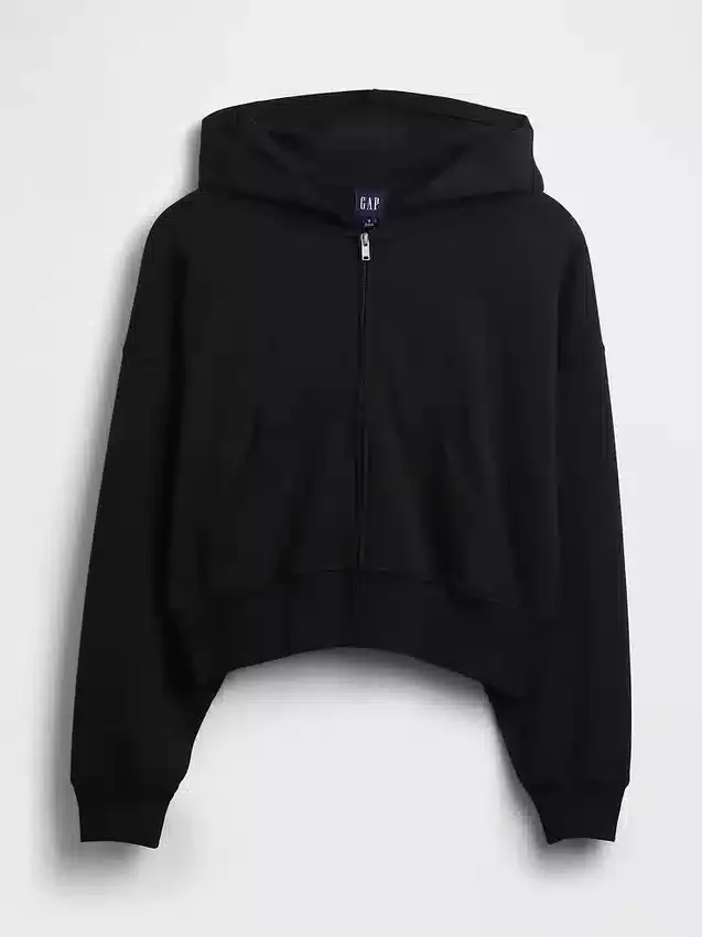 Felpa con cappuccio e zip in felpa Vintagesoft