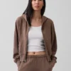 Felpa con cappuccio e zip in felpa Vintagesoft