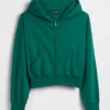Felpa con cappuccio e zip in felpa Vintagesoft