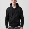 Felpa con cappuccio e zip per adulti Vintagesoft Arch Logo