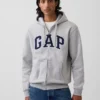 Felpa con cappuccio e zip per adulti Vintagesoft Arch Logo