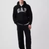 Felpa con cappuccio e zip per adulti Vintagesoft Arch Logo