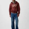 Felpa con cappuccio e zip per adulti Vintagesoft Arch Logo