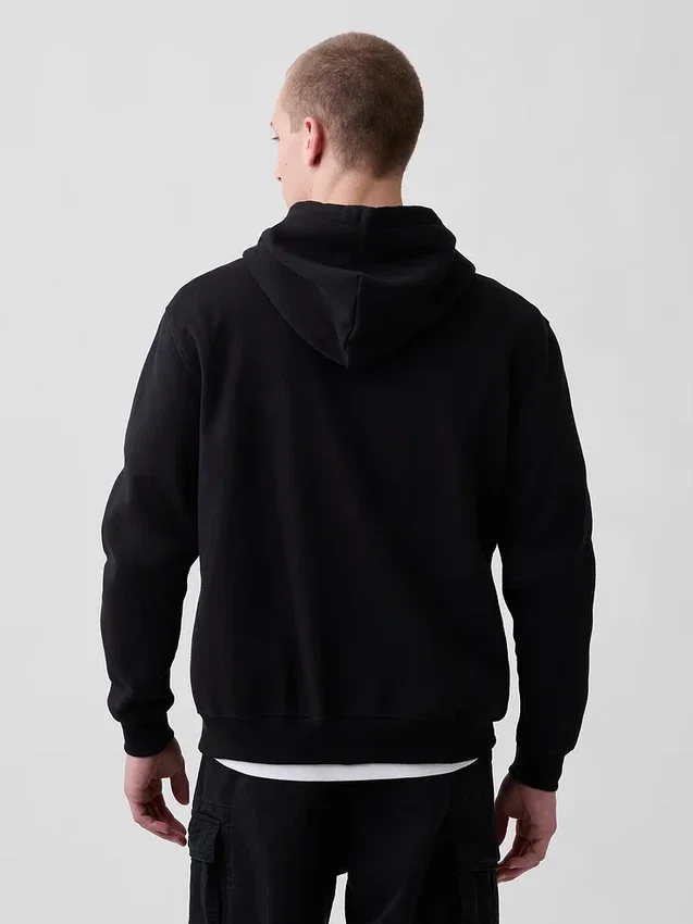 Felpa con cappuccio e zip per adulti Vintagesoft Arch Logo