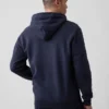 Felpa con cappuccio e zip per adulti Vintagesoft Arch Logo