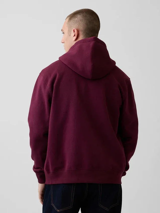 Felpa con cappuccio e zip per adulti Vintagesoft Arch Logo