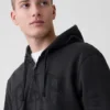 Felpa con cappuccio e zip per adulti Vintagesoft Arch Logo