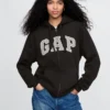 Felpa con cappuccio e zip per adulti Vintagesoft Arch Logo
