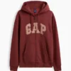 Felpa con cappuccio e zip per adulti Vintagesoft Arch Logo
