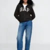 Felpa con cappuccio e zip per adulti Vintagesoft Arch Logo