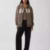 Felpa con cappuccio e zip per adulti Vintagesoft Arch Logo