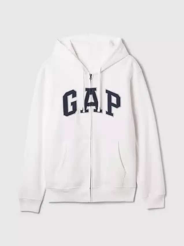 Felpa con cappuccio e zip per adulti Vintagesoft Arch Logo